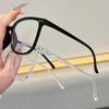 2 пары женских/мужских геометрических ретро модных плоских очков Y2K, подходящих для украшения с семьей и друзьями