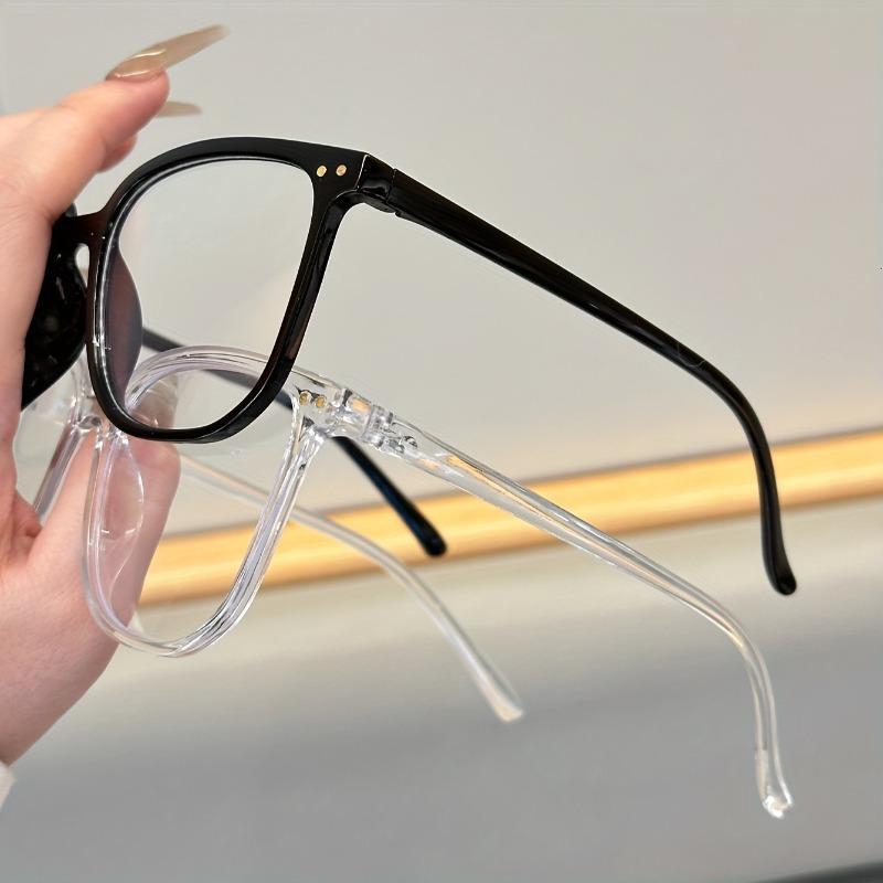 2 пары женских/мужских геометрических ретро модных плоских очков Y2K, подходящих для украшения с семьей и друзьями