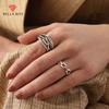 Многослойная линия пересекает букву Eternal корейская версия имитация S925 тайский серебряный тренд указательный палец набор кольцо открытое кольцо для женщин