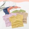 Girls Summer All-match Solid Color Short-sleeved Top