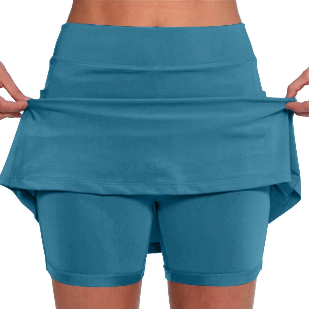 Эластичные брюки-кюлоты для йоги для женщин, однотонные спортивные шорты, легкие узкие однотонные бегуны с высокой талией
