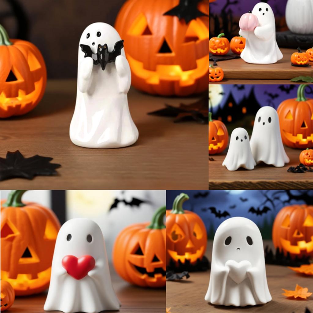 Хэллоуинская фигурка, Жуткая статуэтка из смолы, Милый палец-декор для украшений на Хэллоуин, Жуткий домашний декор для крыльца и интерьера