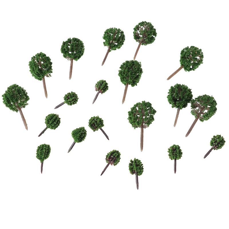 20Pcs Shrub Vegetation Military Scene Sand Table Landscape Tree Model Deor