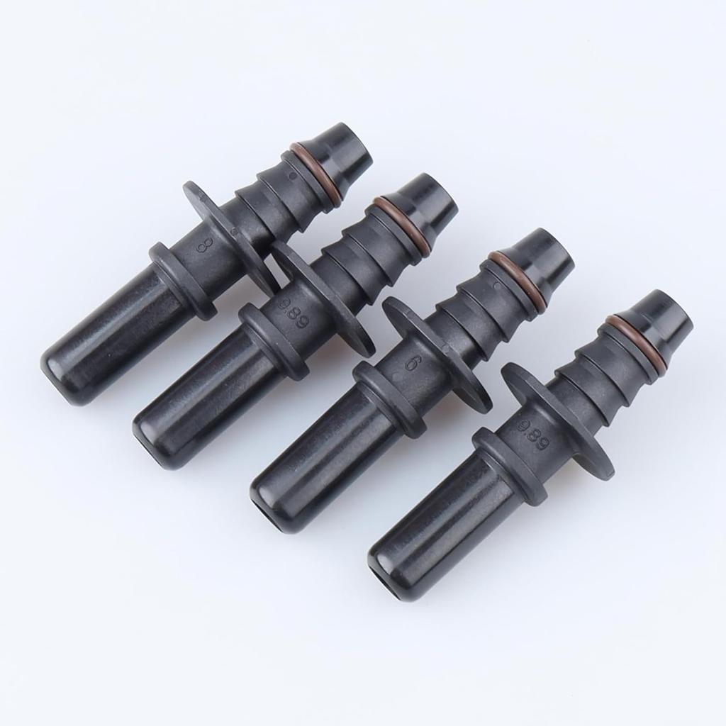 AC PERFORMANCE Plastic Fuel Quick Connector Male 3/8" Tube to 3/8" Male Barb, Pack of 4