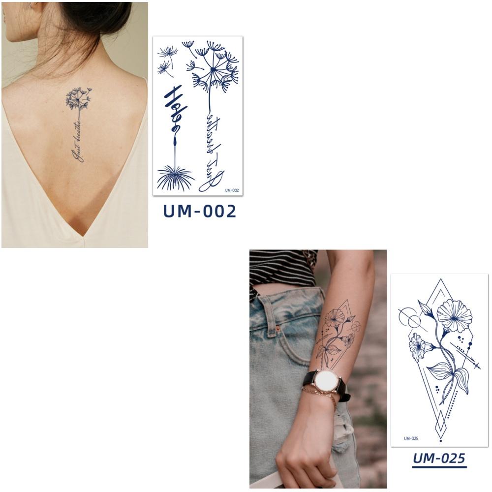 1 Sheets Waterproof Semi Permanent Long Lasting Fake Tattoos Women's Arm Fake Tattoos Herbal