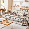 Ethnic Retro Sofa Towel Boho Cover Blanket Anti Scratch Couch Chair Furniture Protector 1/2/3/4 Seater for All Season