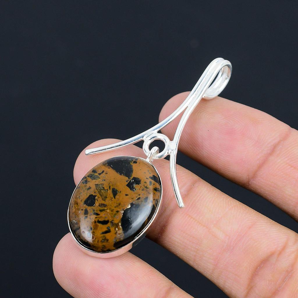 Daughters Day Deal Natural Golden Pietersite 925 Silver Wedding Sister Pendant