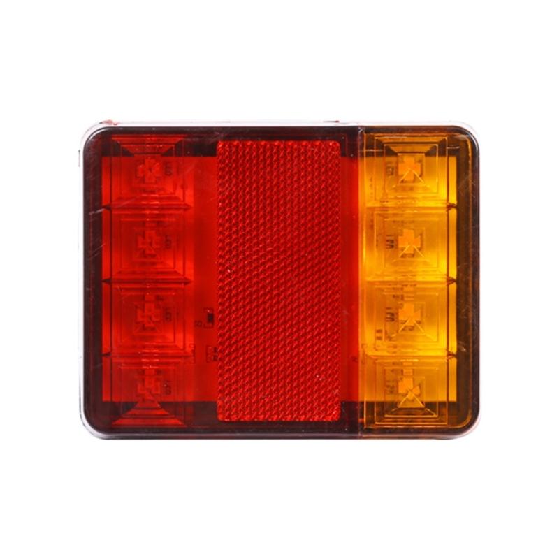 2 шт. светодиодный задний фонарь для прицепа 12 В 8 светодиодный янтарно-красный задний фонарь указатель поворота тормозной ход задний стоп-сигнал для грузовика кемпера RVs