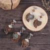 Pattern Tiger Eye Stone Beads Ammonite Fossil Stone Pendant Cabochon Conch Shell Stone Pendant