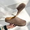 Тапочки Baotou, весна 2025, новые модные ретро-тапочки с одной педалью и плоским дном 24158-X