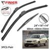 3PCS Wiper Blades For Subaru Outback 3 BL BP 2005-2009 24" 18" 14" Fit Front Windshield Windscreen Window Brushes Cutter Accessories 2006 2007 2008