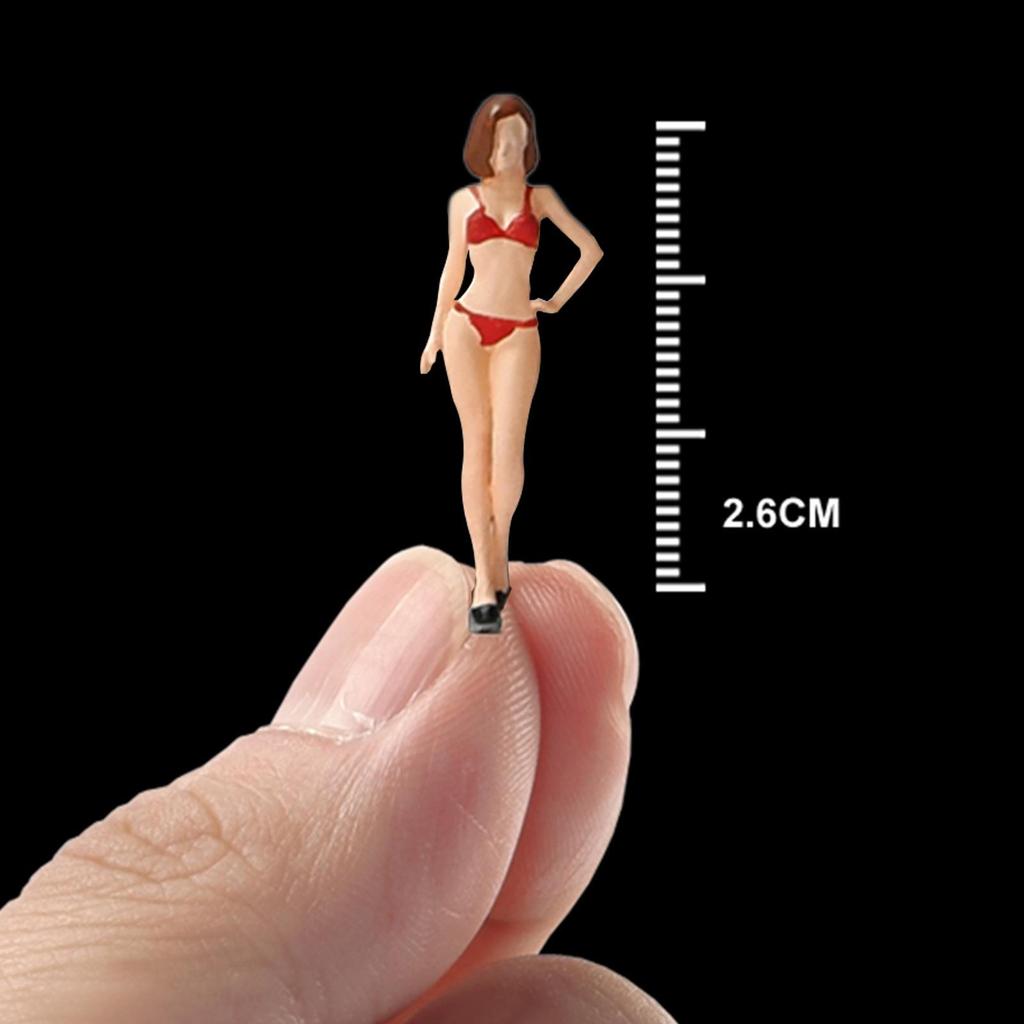 Фигурки людей в масштабе 1/64, Мини-украшение, Женская фигурка из смолы