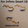 For Infinix Smart 10 ID Home Button Fingerprint Menu Return Key Recognition Scanner Sensor Flex Cable X6725