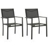 Day and Night - Day and Night Garden Chairs 2 Units Steel and Textilene Black and Anthracite
