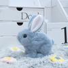 Long Ears Electric Rabbit Plush Toy Walks and Makes Sounds Little Tie-Dyed Rabbit Doll  Kids
