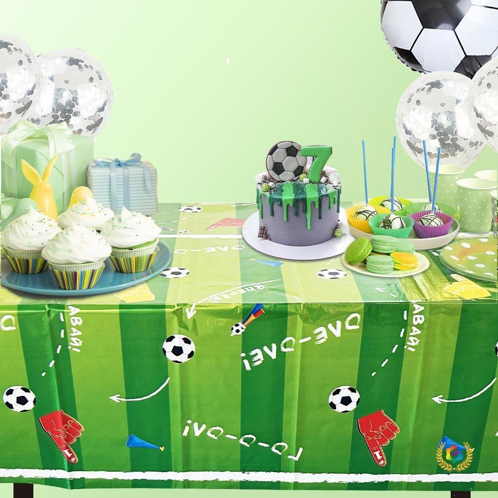 2PCS Waterproof Soccer Match Table Cover Stain-resistant Football Sport Table Linen Party Decor