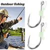 3/10/20/30Pcs Luminous Live Shrimp Fixing Hook Heavy Duty Metal Barbed Fishhook Freshwater Saltwater Catfish Bass Fishing Hook Fishing Accessories