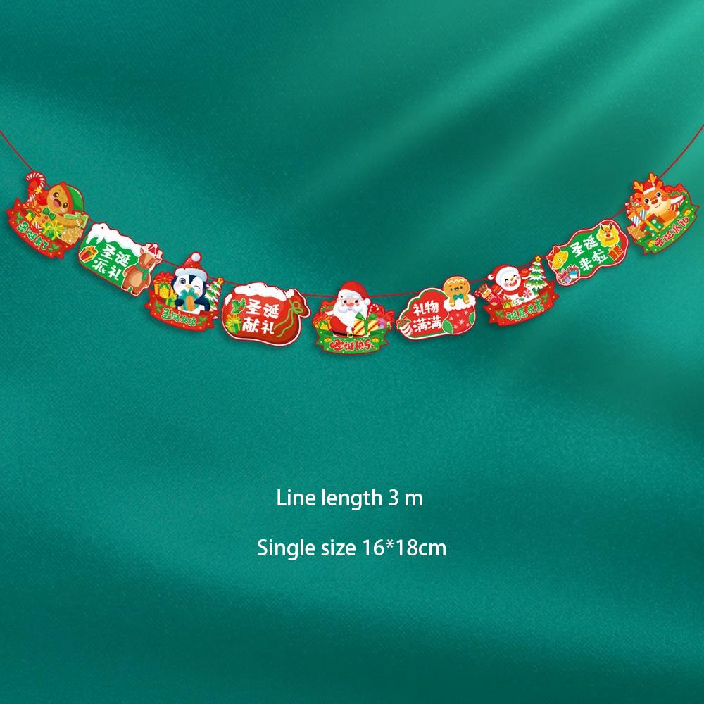 Рождественский бумажный баннер мультфильм Санта-Клаус снеговик рождественский подвесной орнамент баннер домашнее рождественское украшение флаг принадлежности новый год