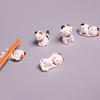 Chopstick Holder Japanese Style Ceramic Lucky Cat Chopsticks Rest Set 5Pc Chopsticks Holder Rack for Dinner Fork Spoon Tableware