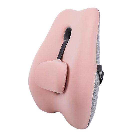 Подушка для спинки стула с эффектом памяти, подушка для поясничной поддержки с регулируемым ползунком, эргономичная поддержка спины для офисных работников, водителей автомобилей, геймеров