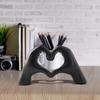 Love Heart Hand Figurine Heart-shaped Gesture Resin Statue Sculpture Home Office Wedding Party Desktop Decoration Ornament