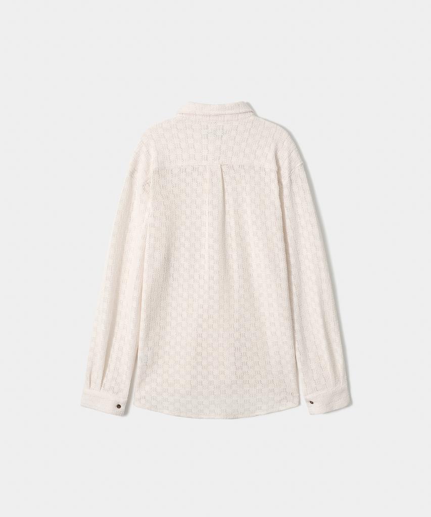 TRIP LE SENS Heirloom Crochet Shirt_Cream Ivory