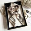 Simulated Silk Silk Scarf Square Scarf Women's Korean Edition Fashion Letter Printed Small Square Scarf Workplace Decoration Scarf