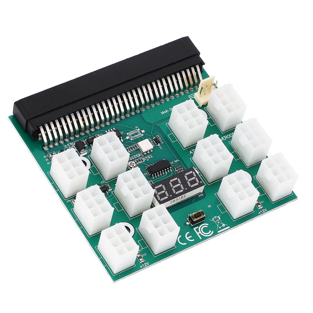 Power Supply Breakout Board Adapter Professional 1600W 12 Port ATX 6 Pin PSU Breakout Board for DPS