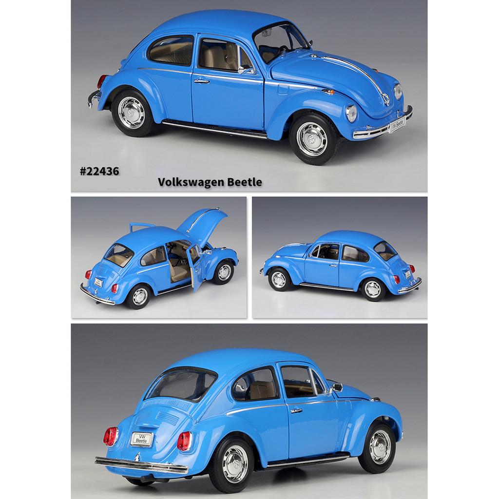 Масштаб 1/24 Welly Volkswagen Beetle, модель автомобиля из сплава, литье под давлением, металлические игрушечные автомобили, модель автомобиля, коллекция высокой имитации, детские подарки