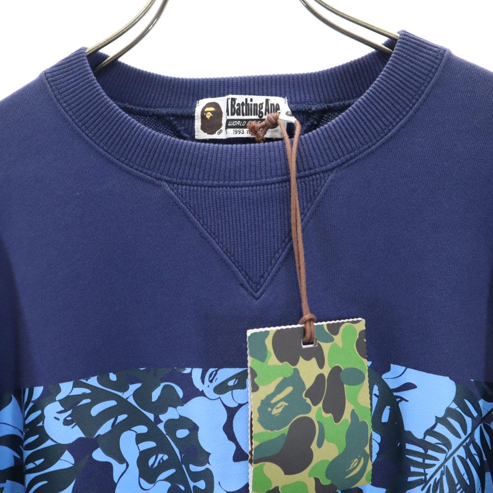 Неиспользованный A BATHING APE Свитшот с длинным рукавом L синий Мужской Б/У