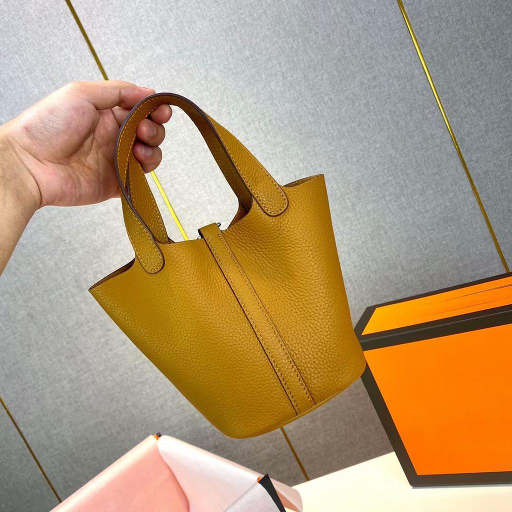 Высококачественная полуручная плетеная сумка-корзина из растительных волокон togo первый слой коровья кожа commuter bag натуральная кожа портативная сумка-ведро женская 18 см