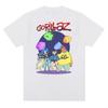 2025 Футболка с принтом панк-рок группы Gorillazs, 90-е, повседневная мода, с коротким рукавом, большого размера, унисекс, с графическим принтом