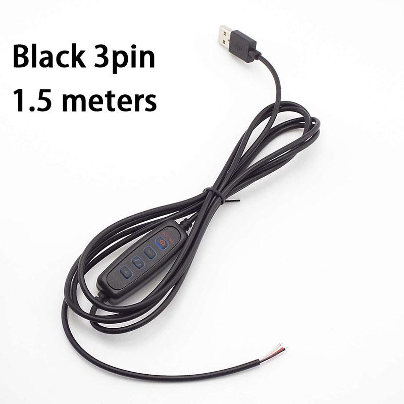 DC 5V LED 2-контактный 3-контактный Диммер USB-порт Питание сенсорное питание Удлинитель светового кабеля Провод Переключатель ВКЛ/ВЫКЛ Для светодиодной лампы