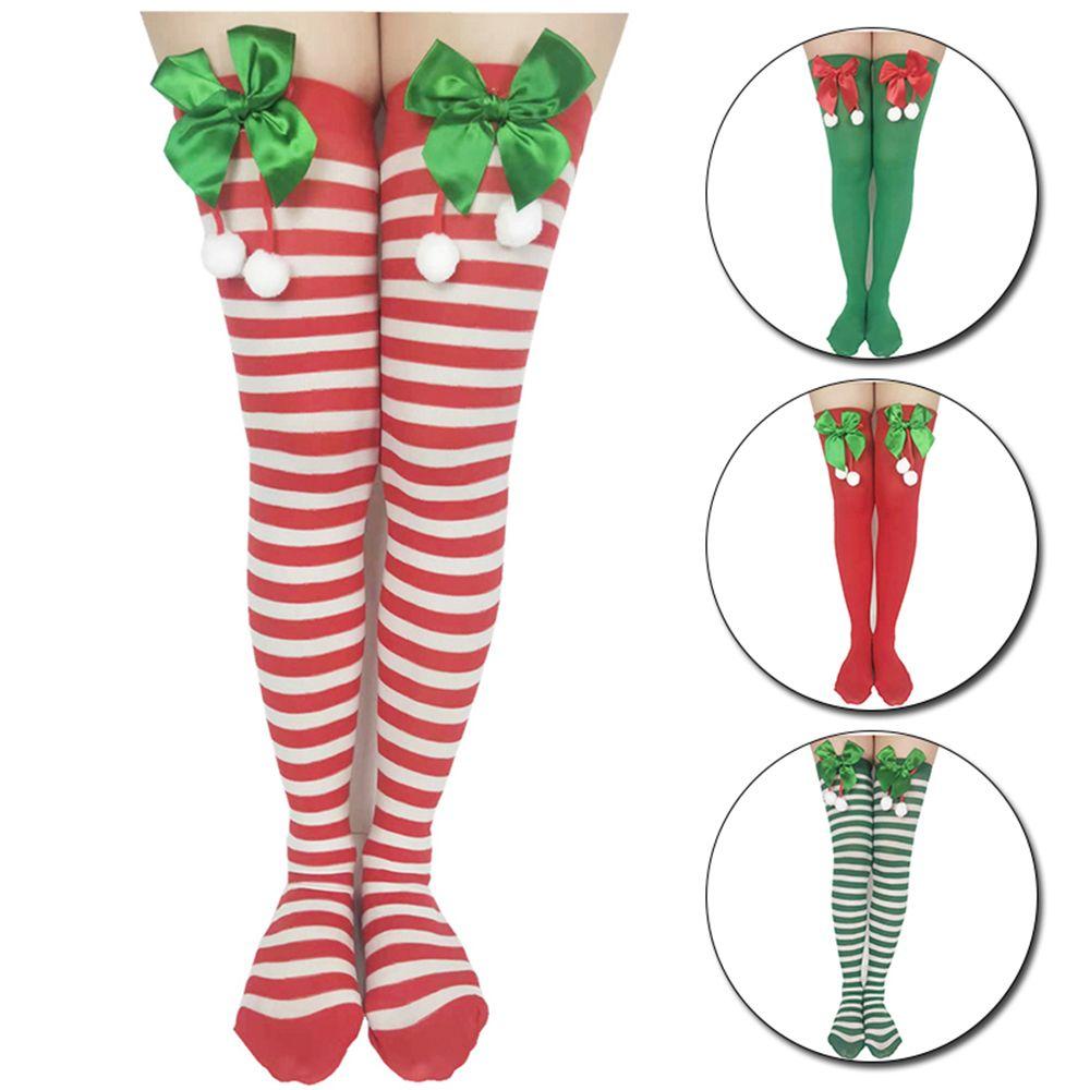 Bow Party Accessories Long tube Stockings Knee socks Christmas