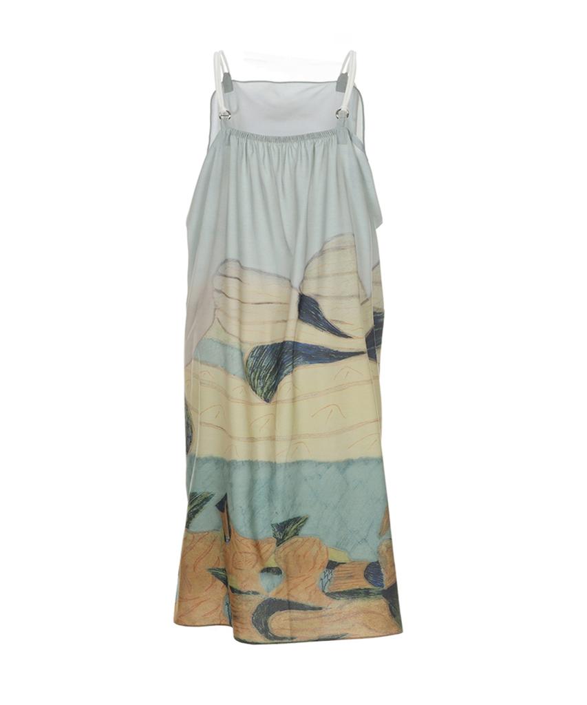 Платье с принтом Raub Lounge Wear_Синее