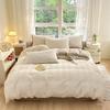 2024 A-Class Pure Cotton Bedding Set: Solid Color Duvet Cover & Bed Sheet