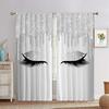 Popular Pink Eyelashes, Eyes 3D Digital Printing Bedroom Living Room Window Curtains 2 Panels