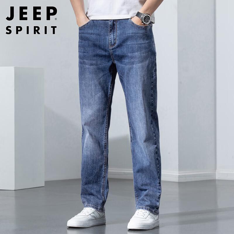 JEEP SPIRIT Мужские джинсы прямого кроя, свободного силуэта