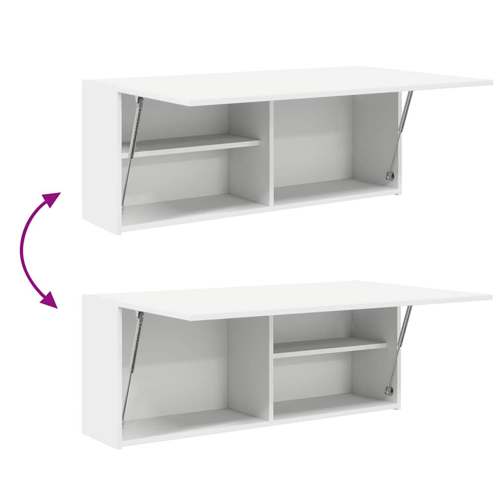 Bathroom Wall Cabinet White 100 x 25 x 40 cm Particleboard