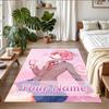 Crystal Velvet Rug Custom Name Text, Soft Non Slip Floor Mat Home DecorDoki Doki Literature Club