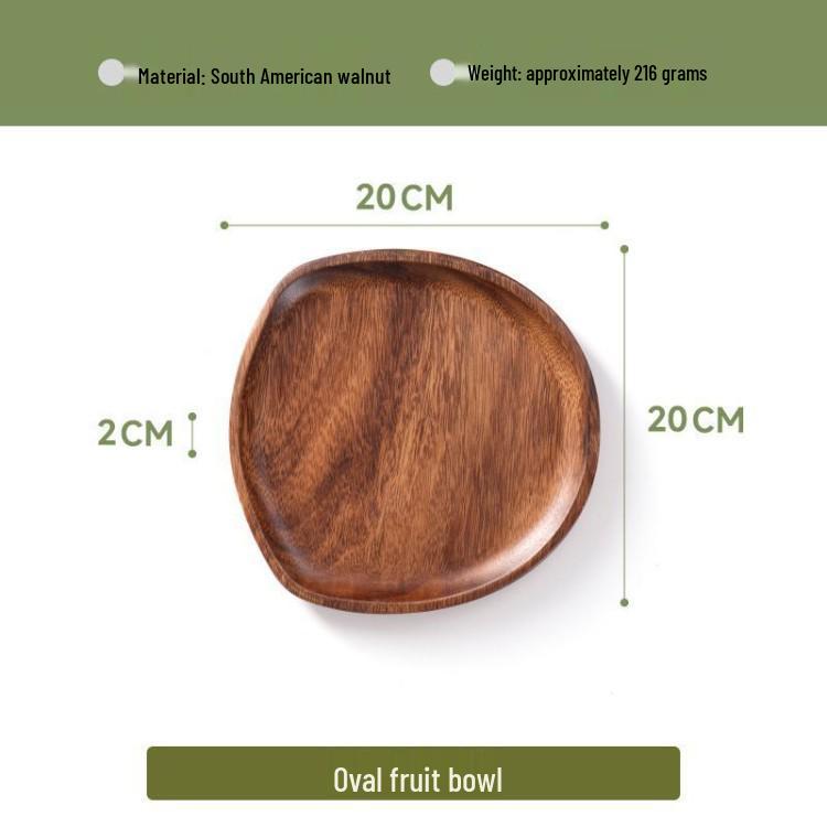 Walnut Irregular Shape Multi-functional Snack and Pastry Plate