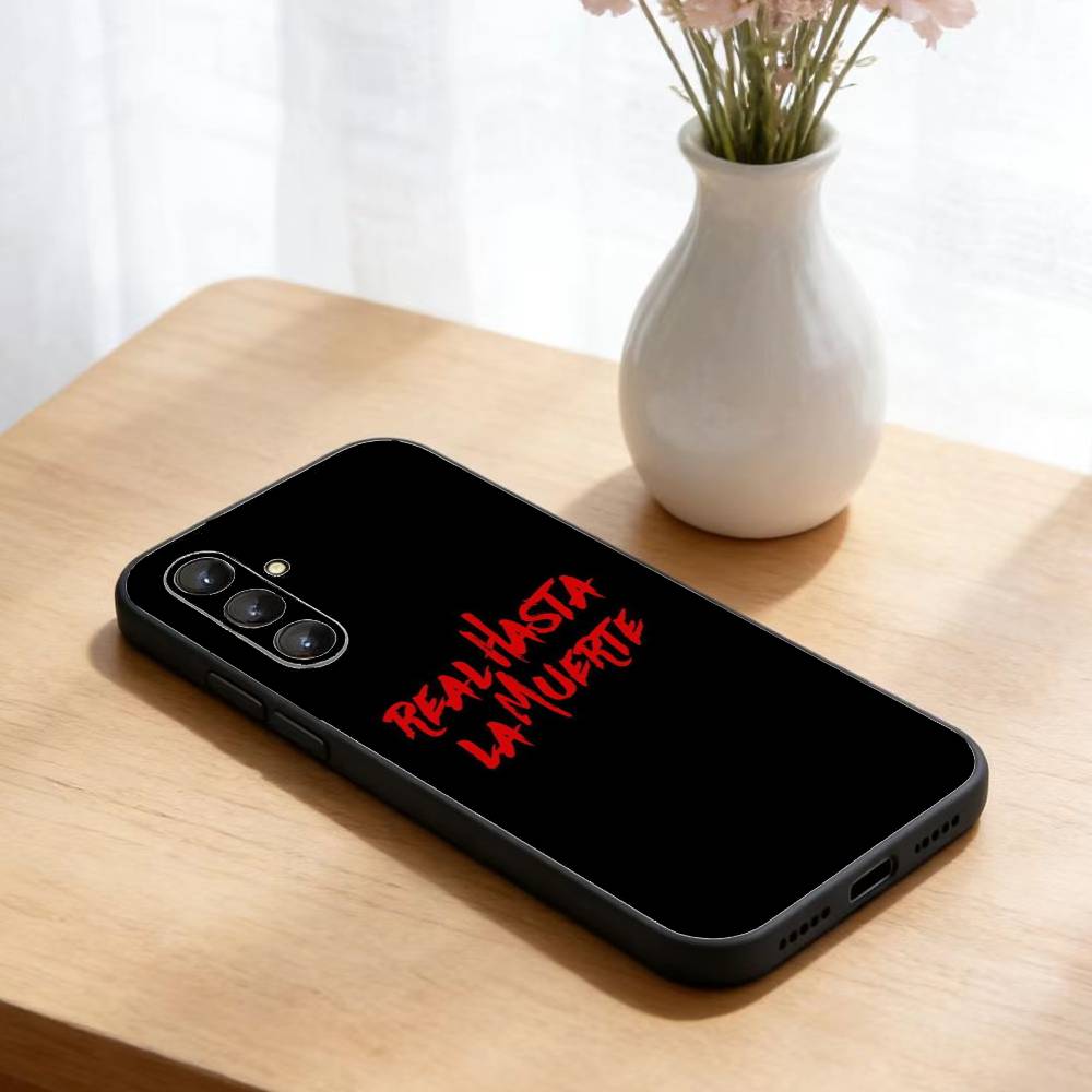 Anuel AA-Real Hasta-La Muerte Phone Case For Samsung Galaxy A73,21,22,32,71,53,52,51,80,5G Soft Black Cover