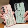 Простой цветочный принт прозрачный силиконовый чехол для телефона Samsung S24 Ultra S23 FE S22 S21 S20 FE A54 A34 мягкая противоударная защитная пленка для объектива бампер чехол