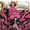 Demon Slayer Character Print Flannel Blanket High Quality Warm Comfortable Cover for All Seasons Perfect for Gifts Home Decor