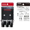 VESSEL (VESSEL) QB-10MB3K Quick Catcher Triple Holder with Magnet, Black