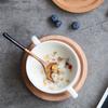 2Pcs Small Wooden Spoons Japanese Style Soup Dessert Spoon Cute Teaspoon Coffee Mixing Spoon Kitchen Natural Wood Tableware