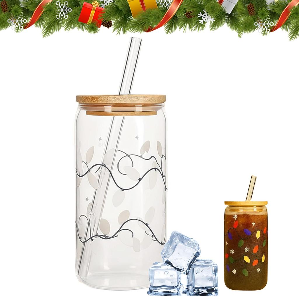 Christmas Color Changing Straw Cup Color Changing Christmas Cup Reusable Coffee Mug Color Changing Christmas Cups with Lids