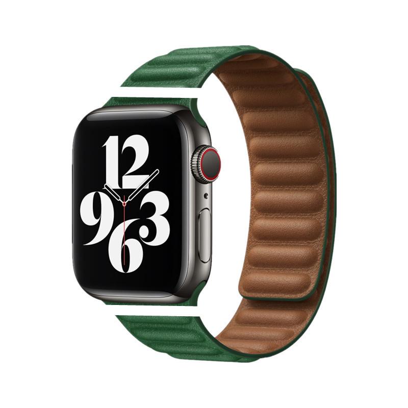 Apple Watch Fine Woven Twill Leather Magnetic Band for Series 5-9 & SE
