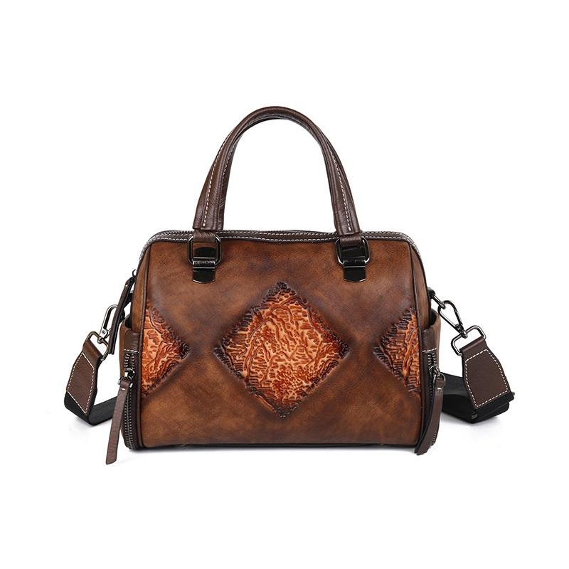 Винтажные сумки с тиснением, женские модные сумки на плечо из натуральной кожи, деловая роскошная дизайнерская сумка через плечо GZW