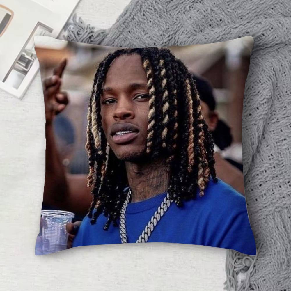 Rapper KKing Grandson VVon Doublesided Printed Square Decorative Cushion Cover for Sofa Living Room Home Decor